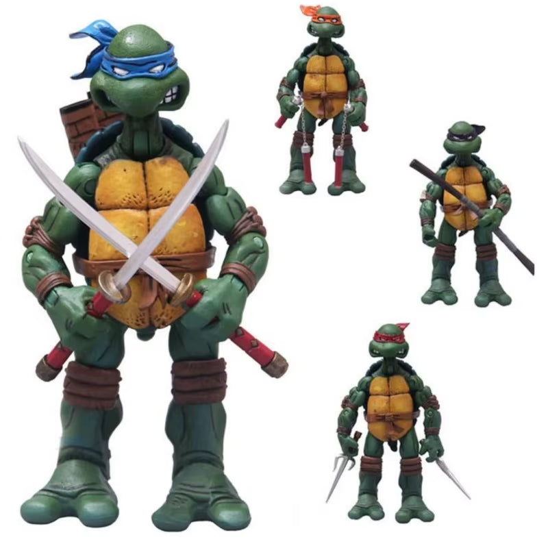 NECA Teenage Mutant Ninja Turtles Anime Action Figure Collection Gift for Kids 4Pcs/Set