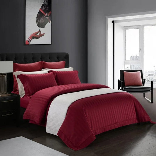 Prestige Wine Duvet Cover Set (Long-Staple Sateen Cotton)