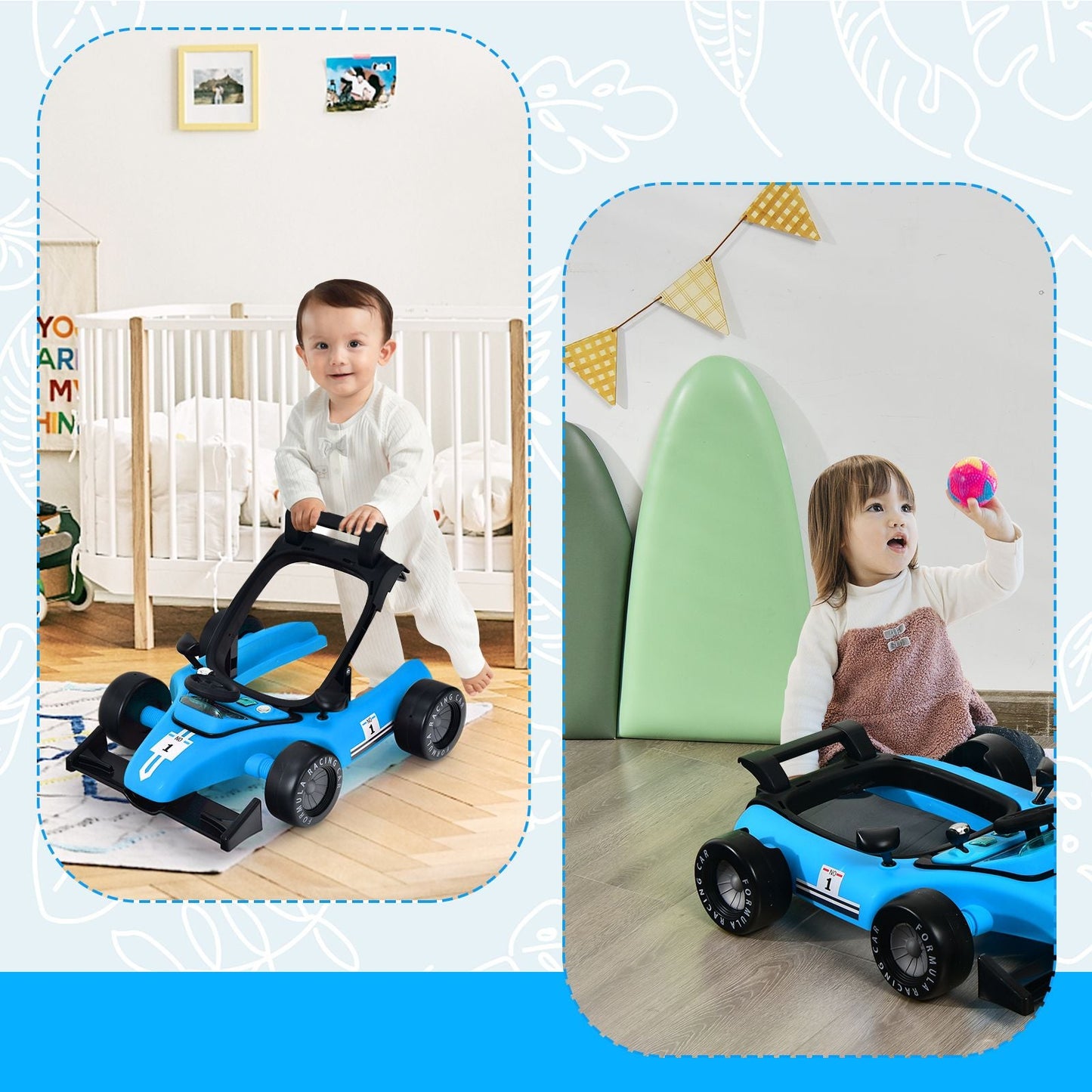 Versatile 4-In-1 Baby Push Walker