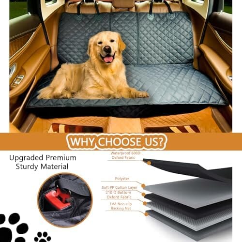 Dog Car Seat Cover for Back Seat Pet Cover