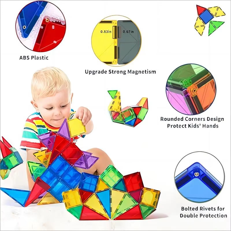 Magblock 66PCS Magnetic Building Blocks Set for Kids Ages 3-10