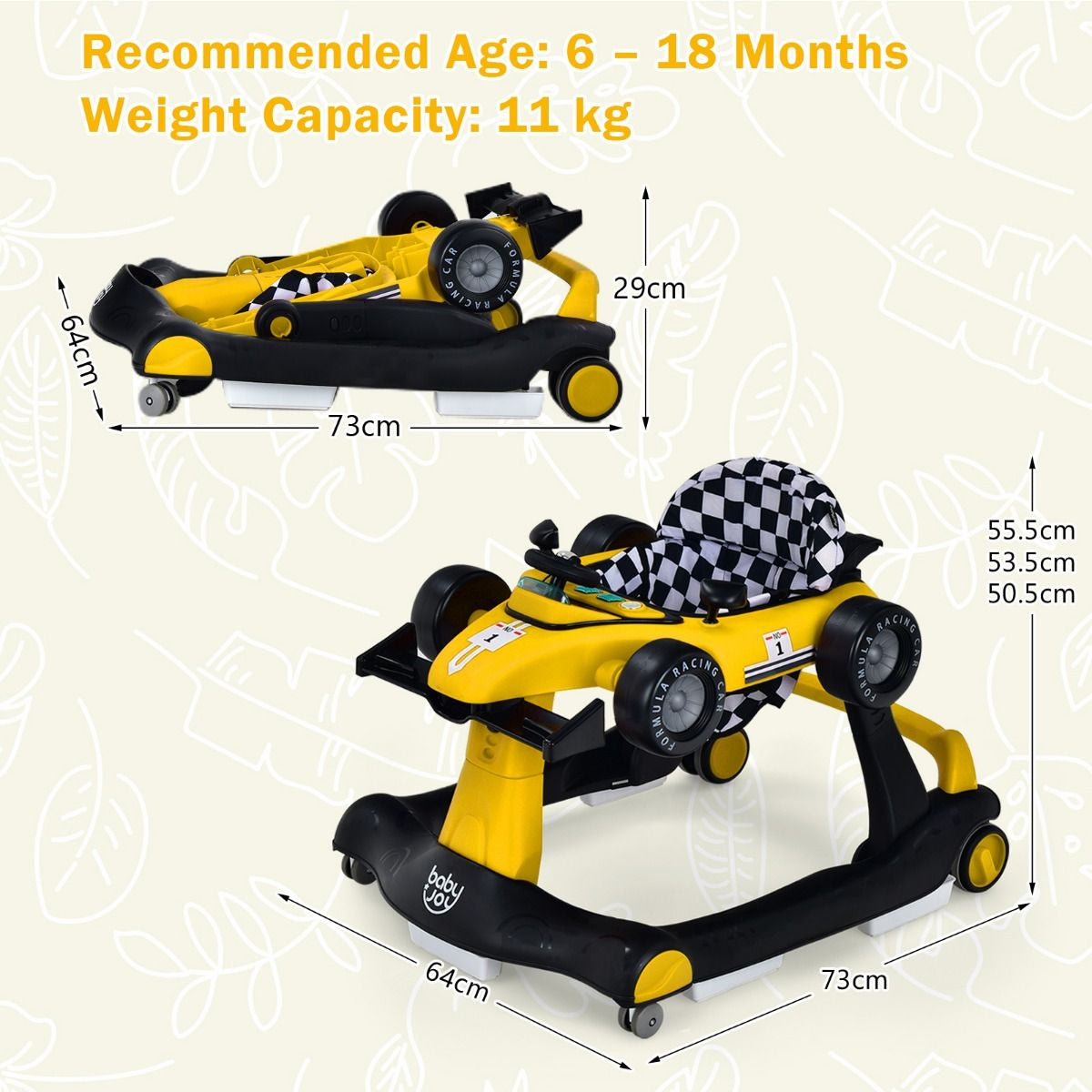 Versatile 4-In-1 Baby Push Walker