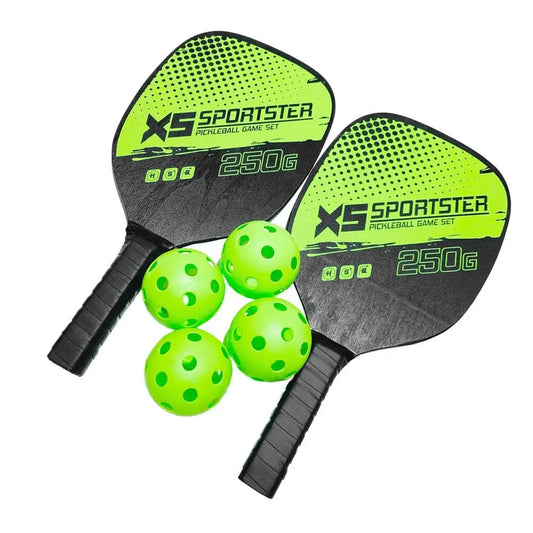 Professional Pickleball Paddle Set with Non-Slip Grip and Ultra Cushion Rackets, Includes 4 Training Balls for Adults and Children