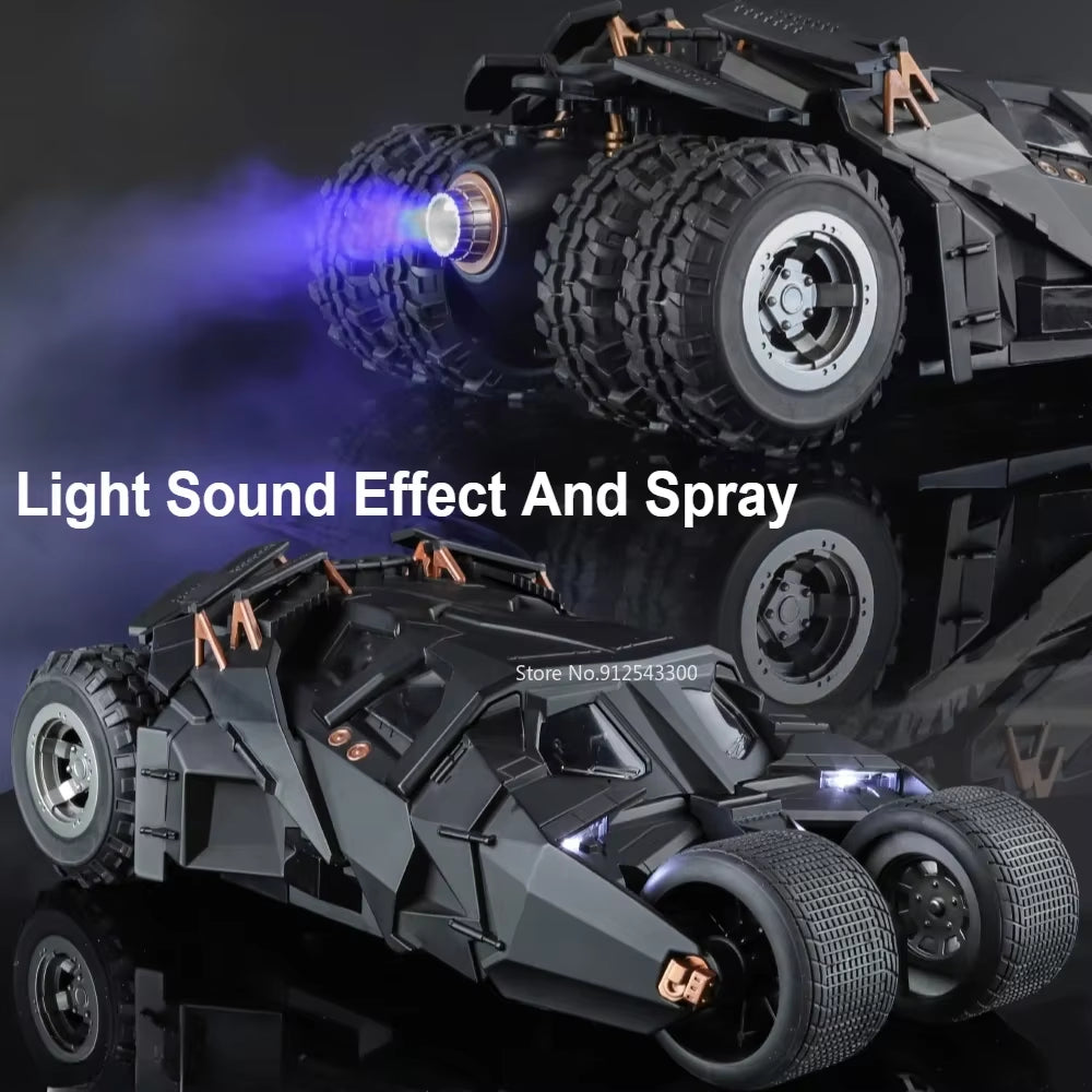 1:18 Batmobile Car Model Toy the Dark Knight Trilogy Sound Light Sliding Spray Alloy Vehicle Models