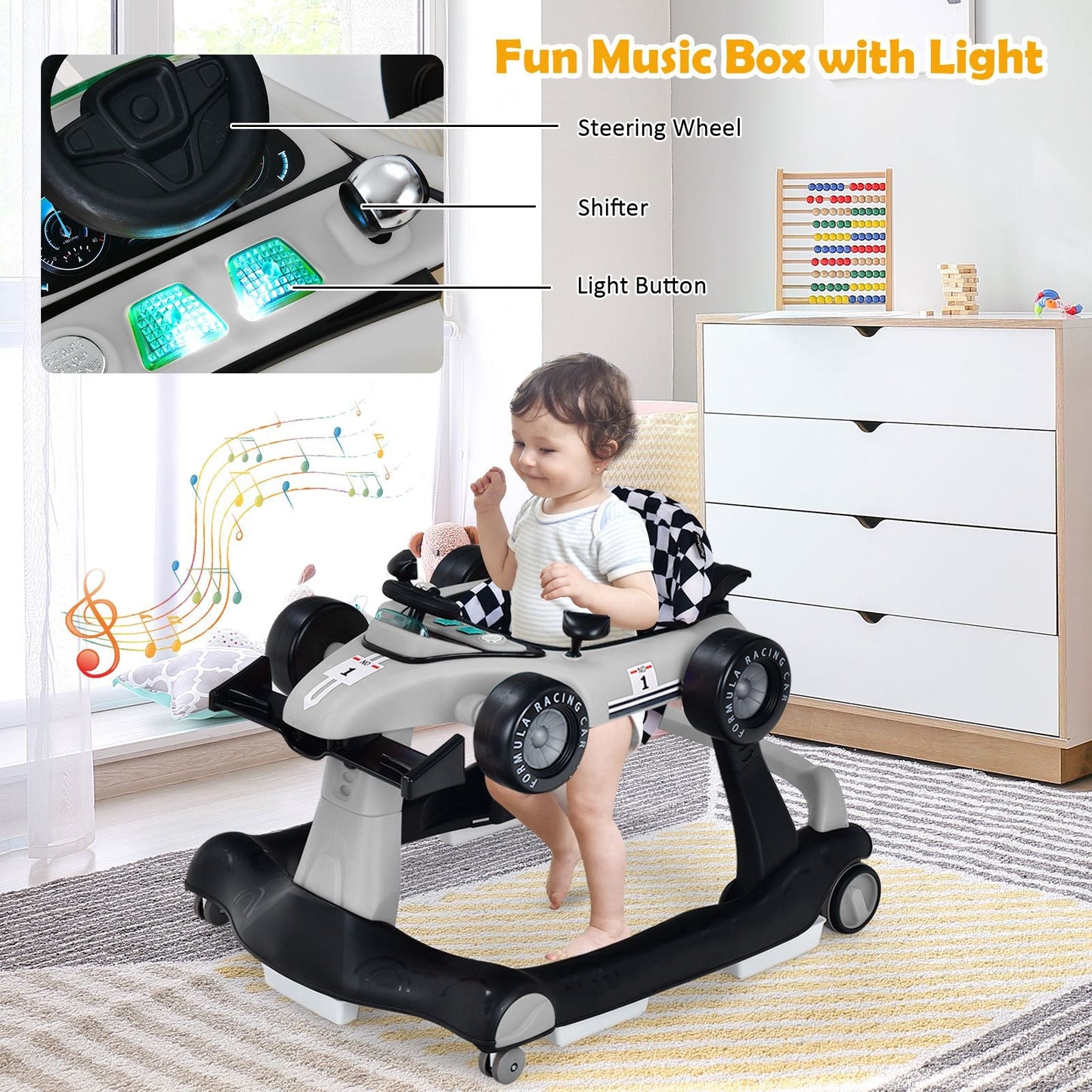 Versatile 4-In-1 Baby Push Walker
