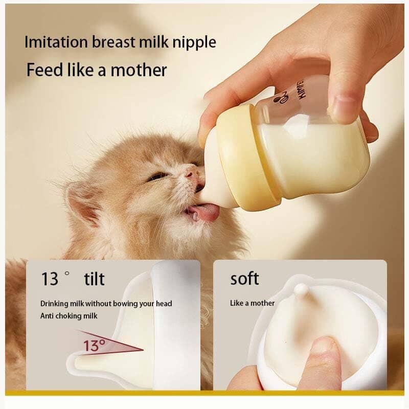 Feeding Bottle with Nipple for Newborn Kittens