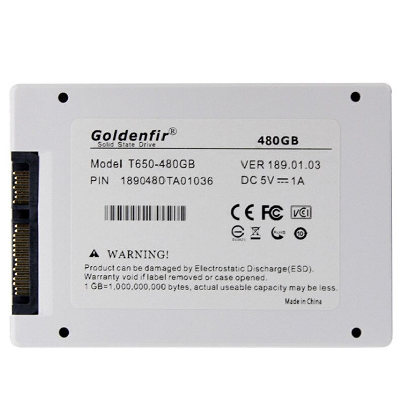SSD Internal Drive 1TB : Portable Solid State Drive 2.5 SATA III - Fast Speed