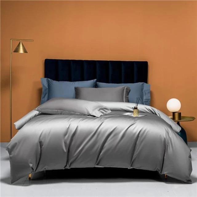 Prarie Orange Reversible Duvet Cover Set (Long-staple Sateen Cotton)