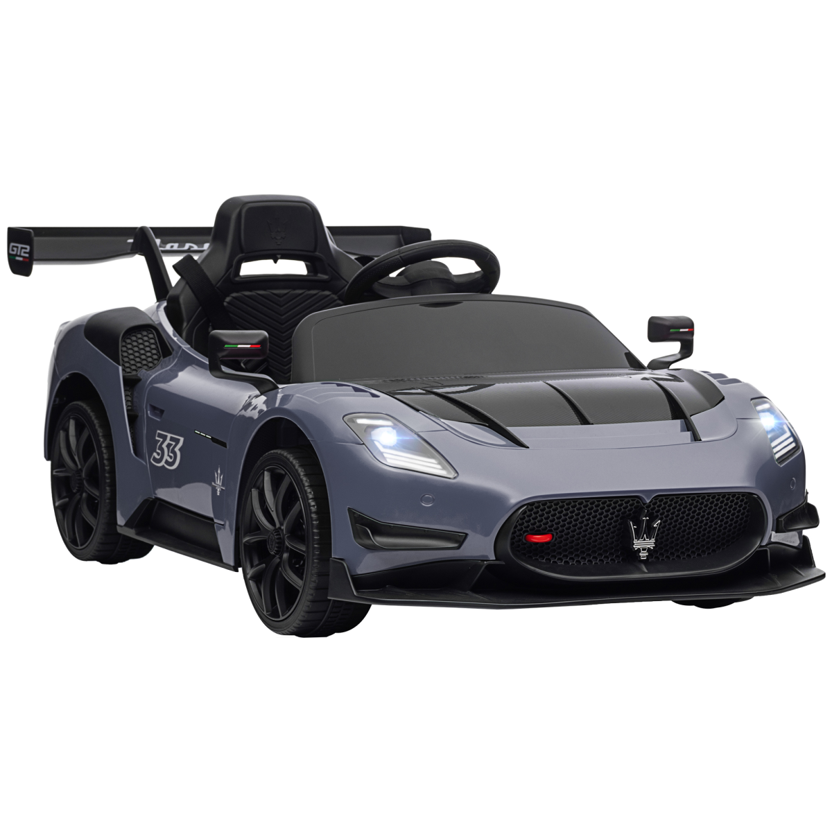 AIYAPLAY Maserati GT2 Licensed 12V Electric Ride on Car w/ Remote