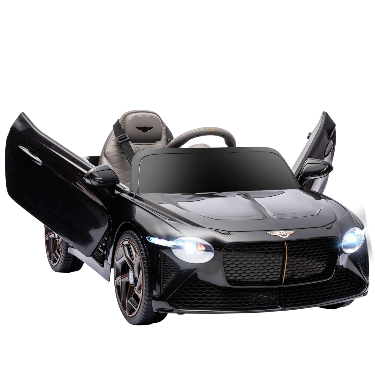 Bentley Bacalar 12V Kids Electric Car - Portable Battery, Sleek Black Design