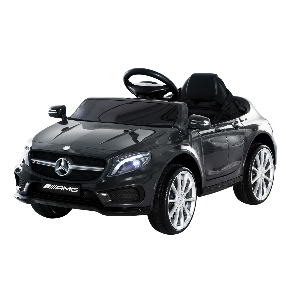 6V Licensed Mercedes Benz Kids Ride On Car W/ Remote Light Music Black