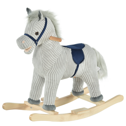 Traditional Plush Rocking Horse with Sound