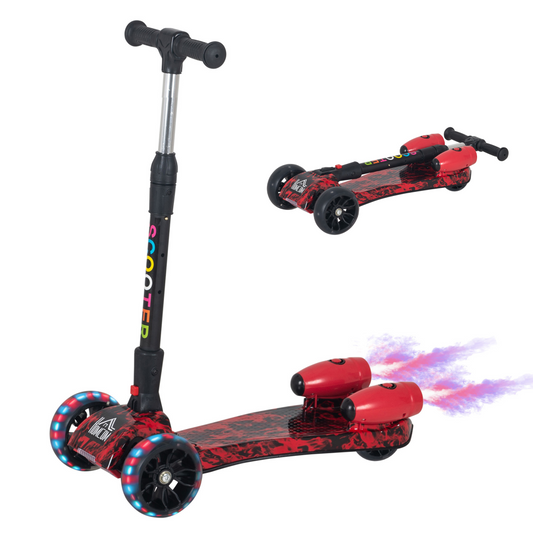 Ultimate Kids E-Scooter: Light & Music Features with Fun Water Mist Spray!