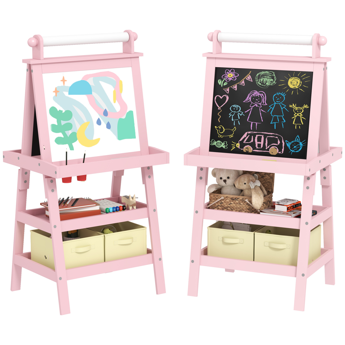 AIYAPLAY 3-in-1 Kids Art Easel: Double-Sided