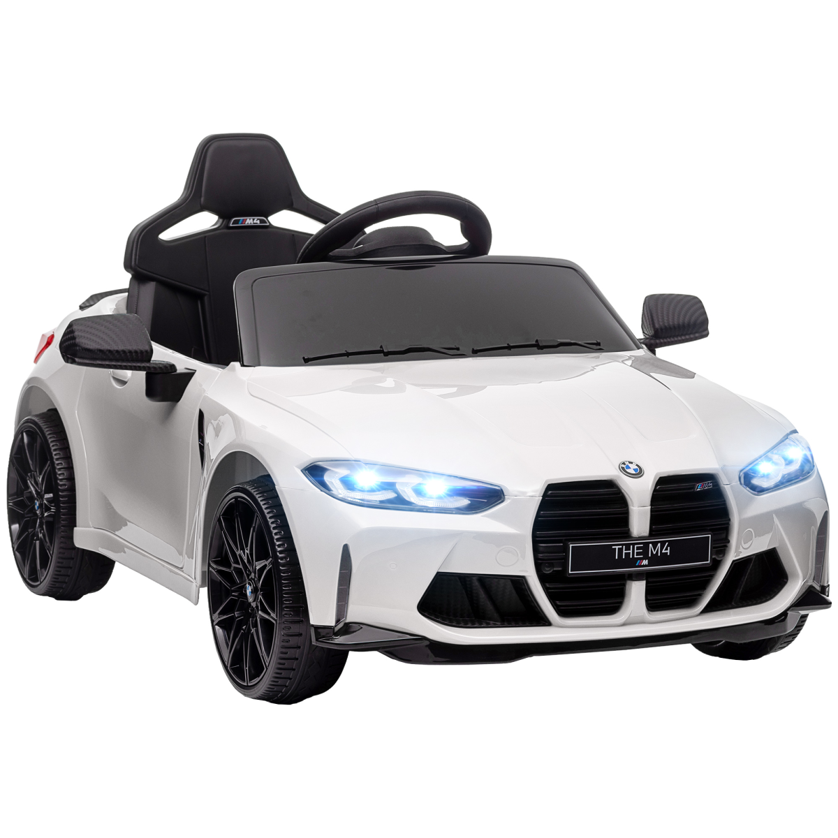 AIYAPLAY 12V BMW M4 Licensed Kids Electric Car w/ Remote, Suspension