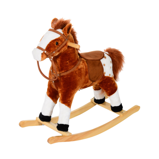 Rocking Horse Plush Toy with Neigh Sound