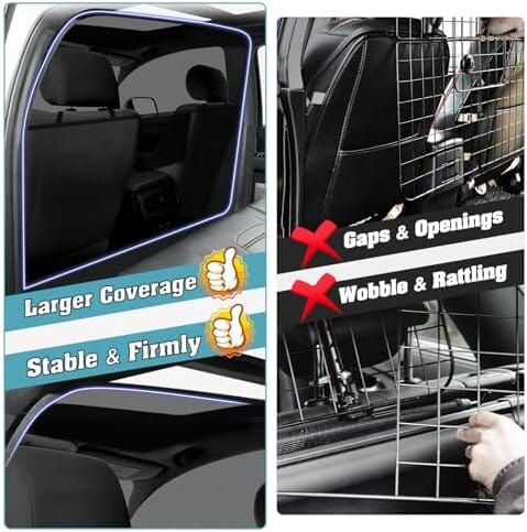 One-Piece Escape-Proof Back Seat Mesh Dog Car Net Barrier Black