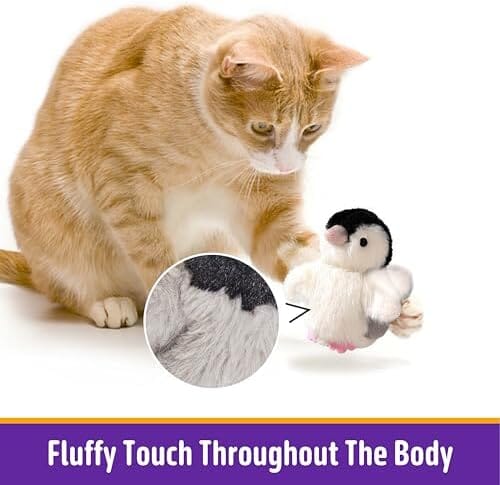 Penguin Flying Bird Cat Toy Infused with Catnip in The Wings