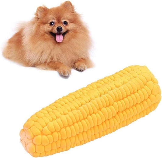 Pet Dog Puppy Latex Corn Shape Chew Toy