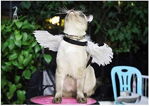 Pet Halloween Costume Cosplay White Wing for Dog Cat