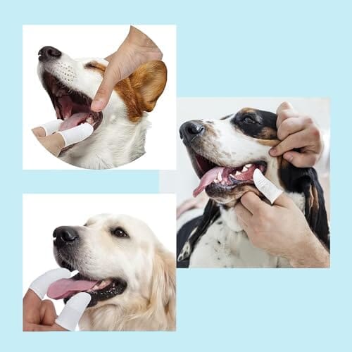 Pet Soft Fabric Finger Toothbrush Kit for Dogs and Cats