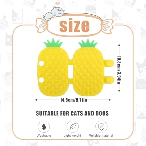 Pineapple Self Cleaning Cat Brush 2-in-1 Tickling Comb Pet Brush