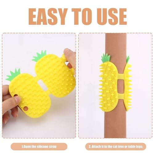 Pineapple Self Cleaning Cat Brush 2-in-1 Tickling Comb Pet Brush