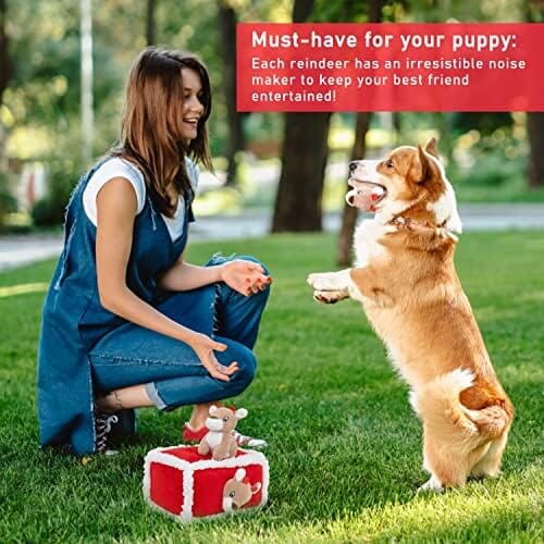 Plush Christmas Dog Toy Pets - Reindeer