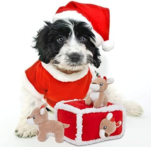 Plush Christmas Dog Toy Pets - Reindeer