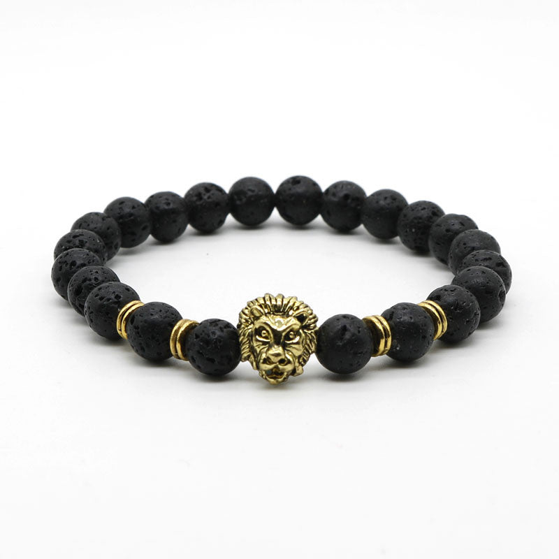 Black Lava Lion Bracelet
