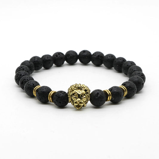 Black Lava Lion Bracelet