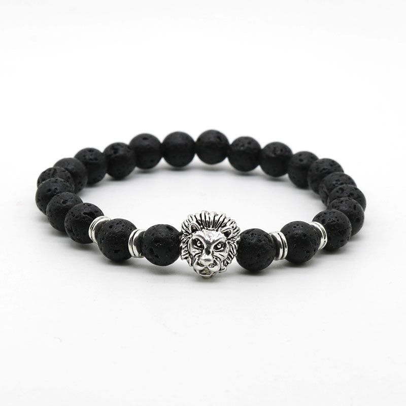 Black Lava Lion Bracelet