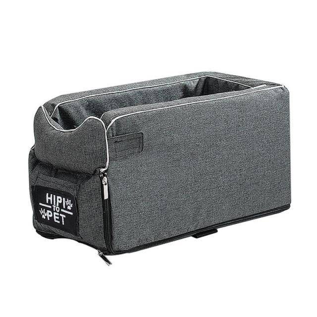 Pets Car Armrest Seat - Luxury Microfiber Console Dog & Cat Car Seat
