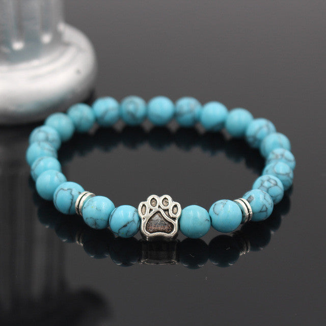 Natural Stone Dog Bracelet