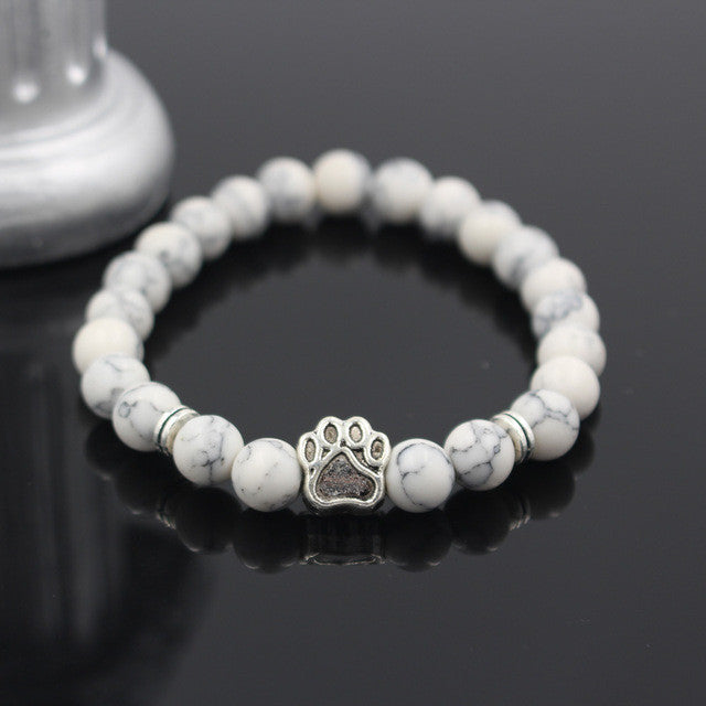 Natural Stone Dog Bracelet