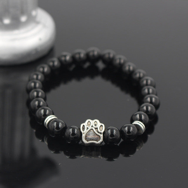 Natural Stone Dog Bracelet