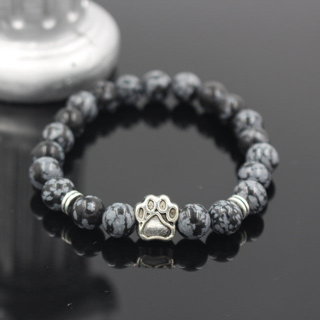 Natural Stone Dog Bracelet