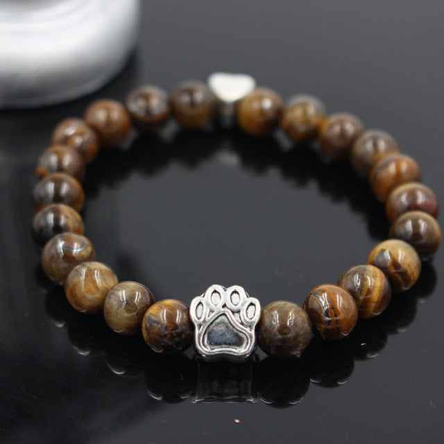 Natural Stone Dog Bracelet