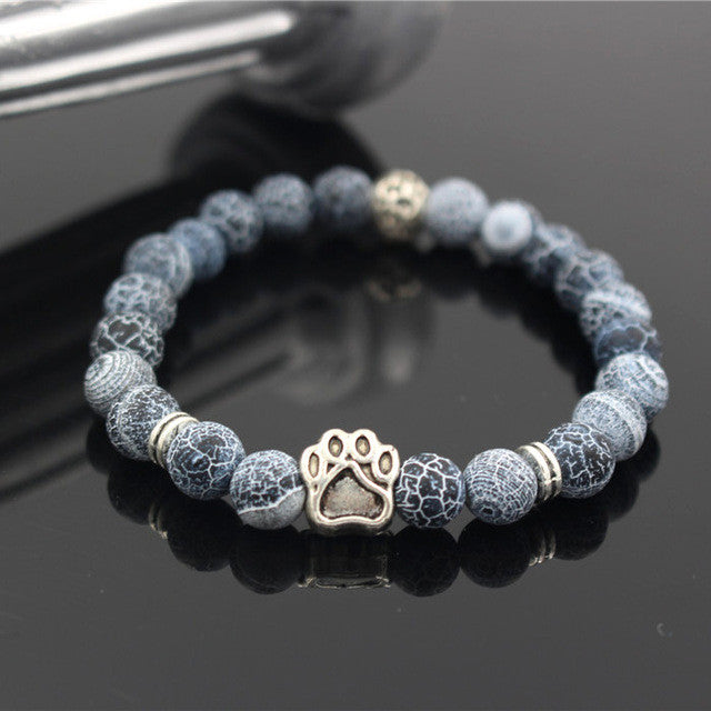 Natural Stone Dog Bracelet
