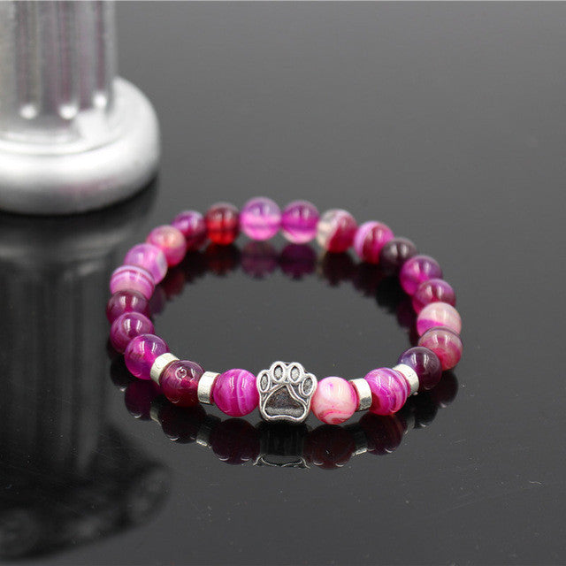 Natural Stone Dog Bracelet