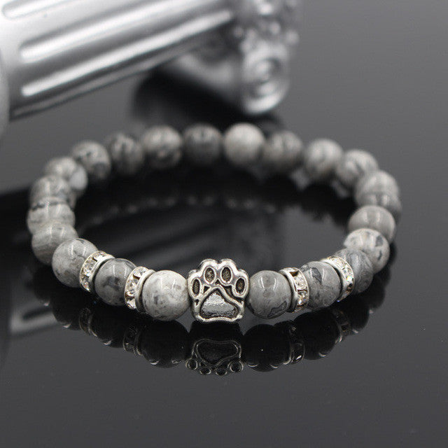 Natural Stone Dog Bracelet