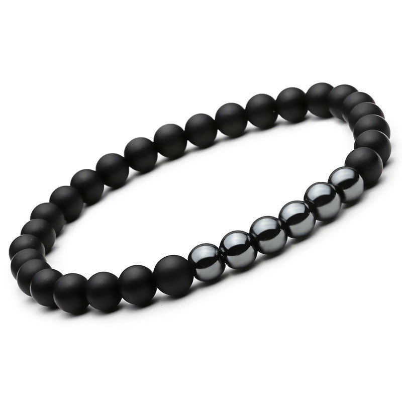 Black Mantra Bracelets Set