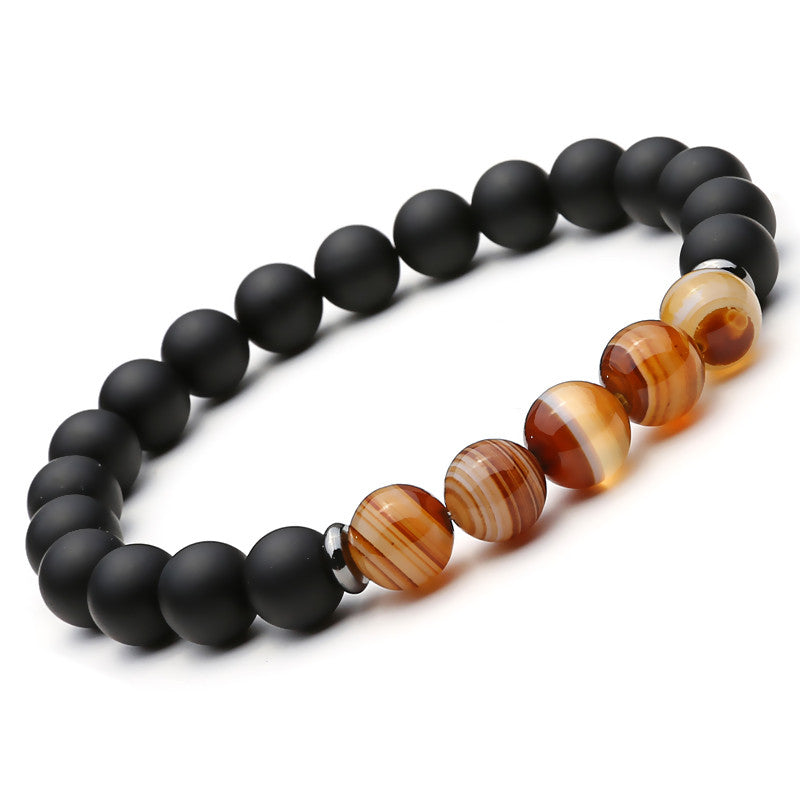 Black Mantra Bracelets Set
