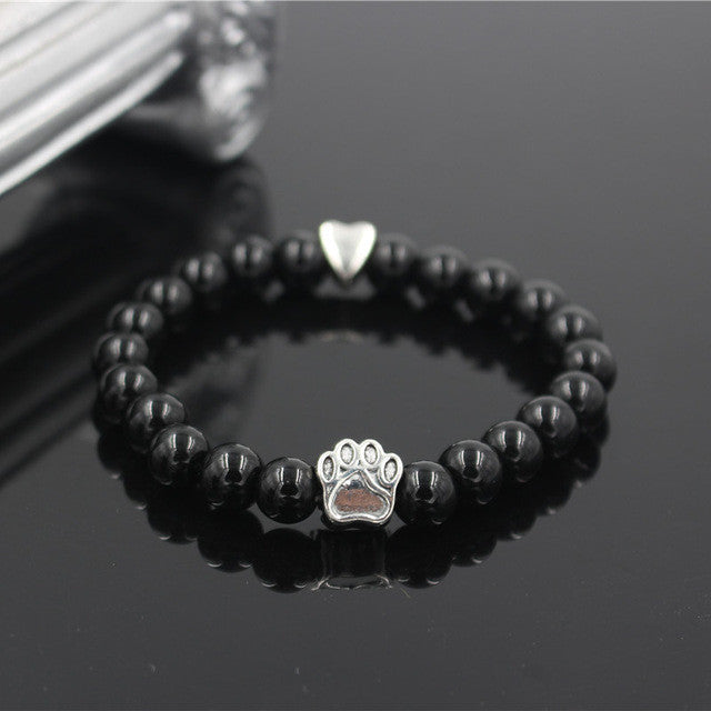 Natural Stone Dog Bracelet