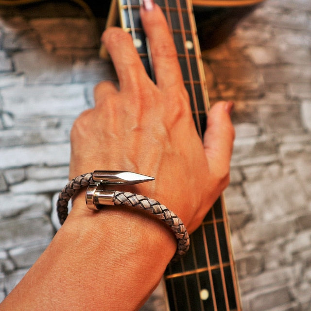 Bullet Leather Bracelet