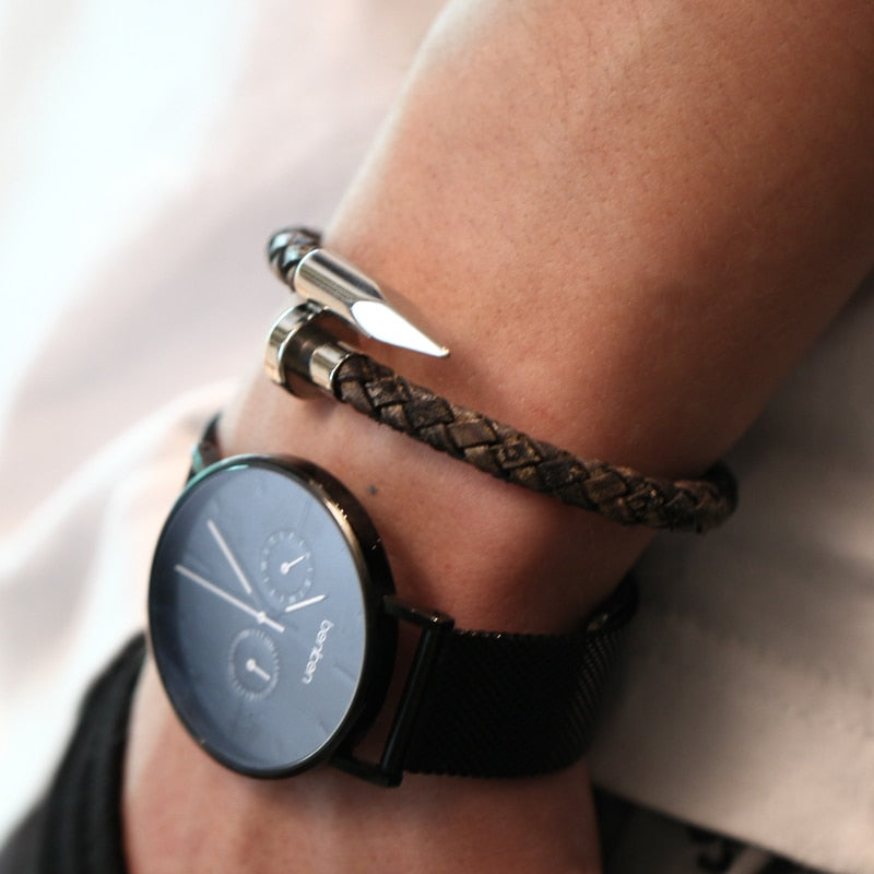 Bullet Leather Bracelet