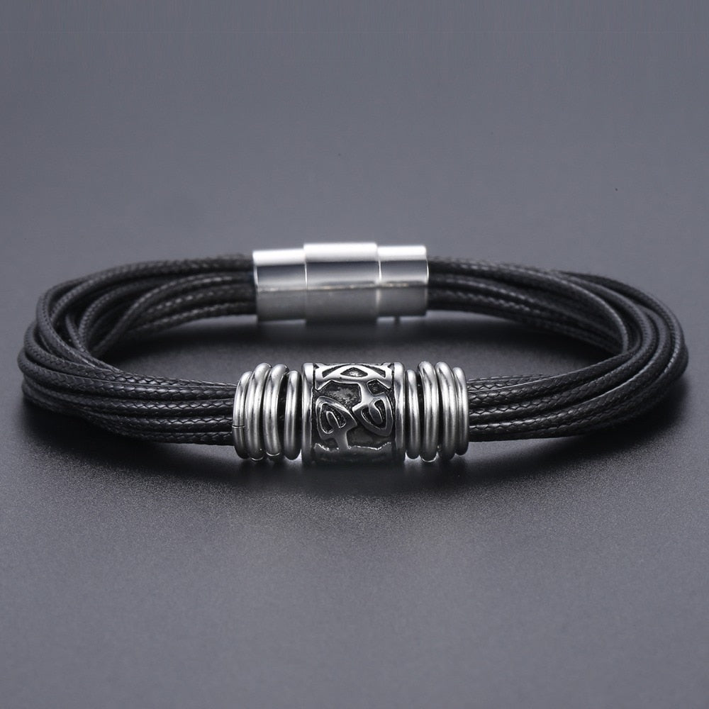 Multi-layer Braided Leather Bracelet