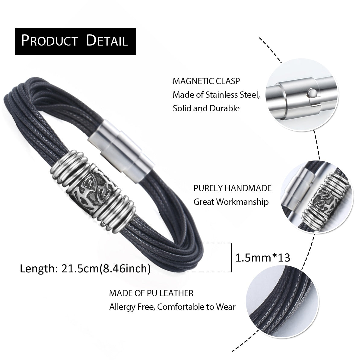 Multi-layer Braided Leather Bracelet