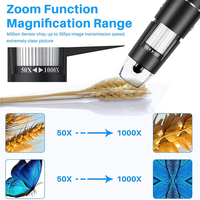 Digital Microscope Camera USB x1600 Zoom With LED