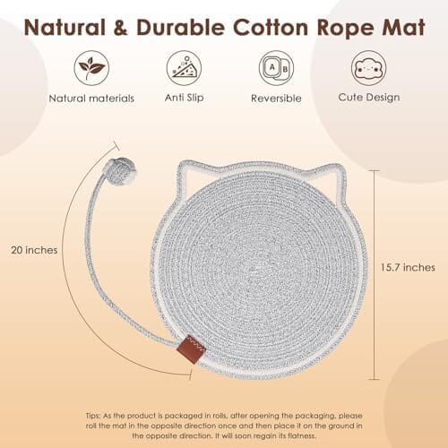 Round Horizontal Floor Cat Scratching Pads for Indoor Cats